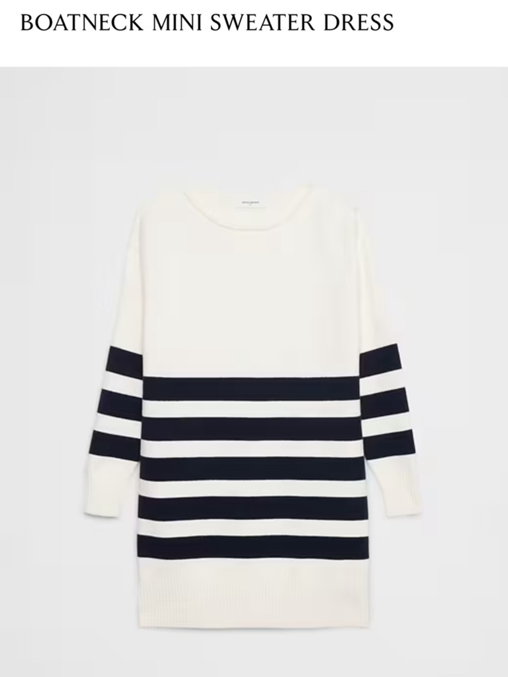BOATNECK MINI SWEATER DRESS
